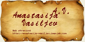 Anastasija Vasiljev vizit kartica
